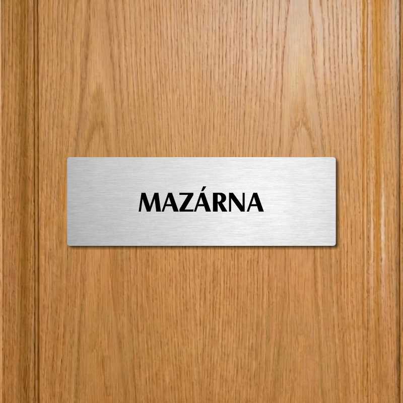 Mazárna, 200x66mm, zlatá popiska s rámečkem